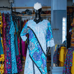 Ankara Gown with Lace Combo image 1